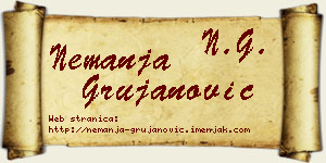 Nemanja Grujanović vizit kartica